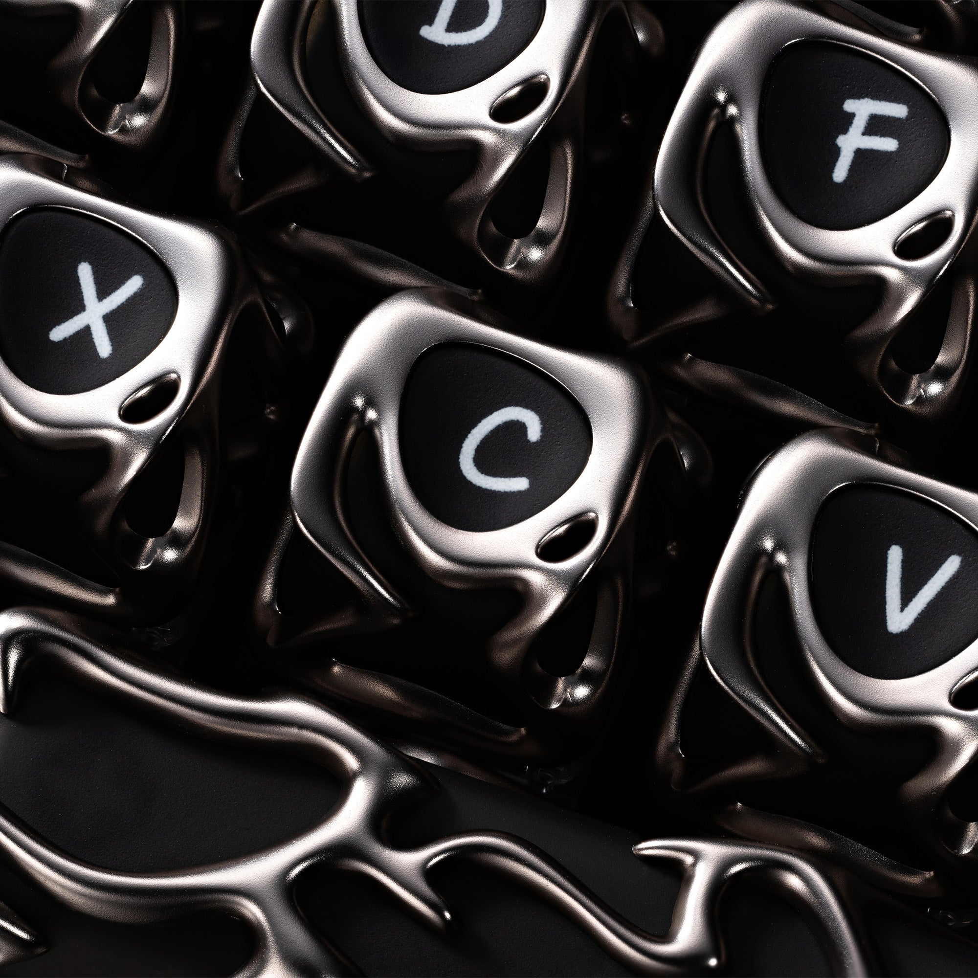 XVX Venom Themed Liquid Metallic ABS+PC Keycap Set
