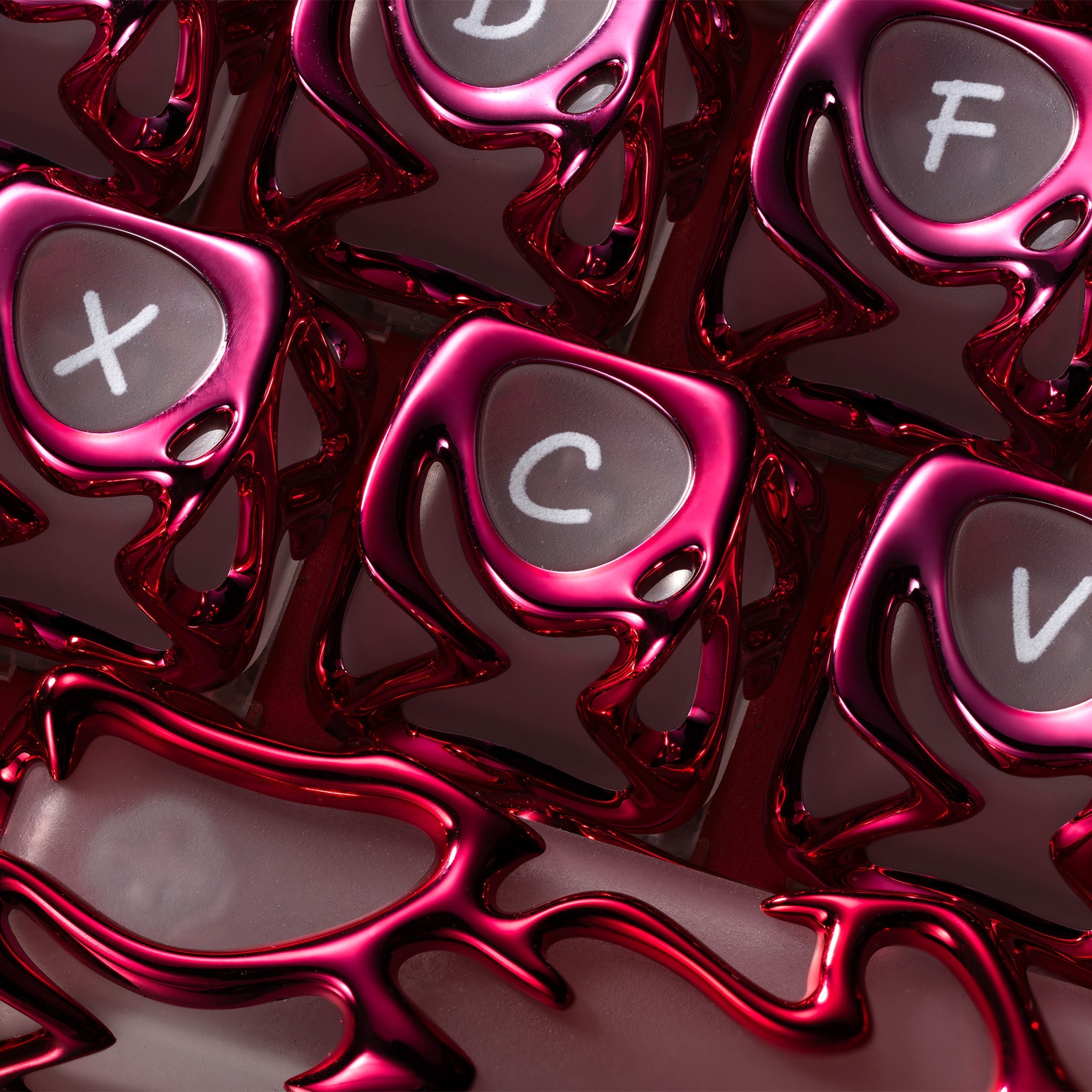 XVX Venom Themed Liquid Metallic ABS+PC Keycap Set
