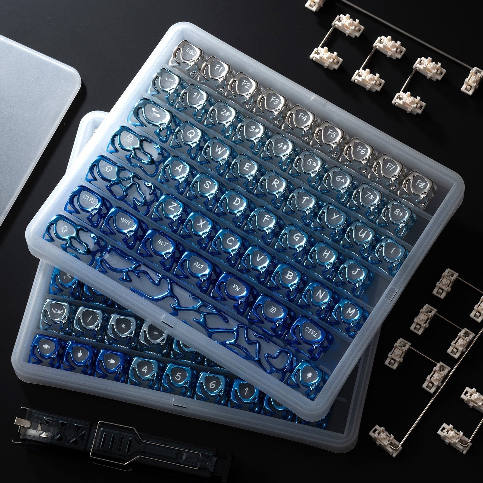 XVX Venom Themed Liquid Metallic ABS+PC Keycap Set