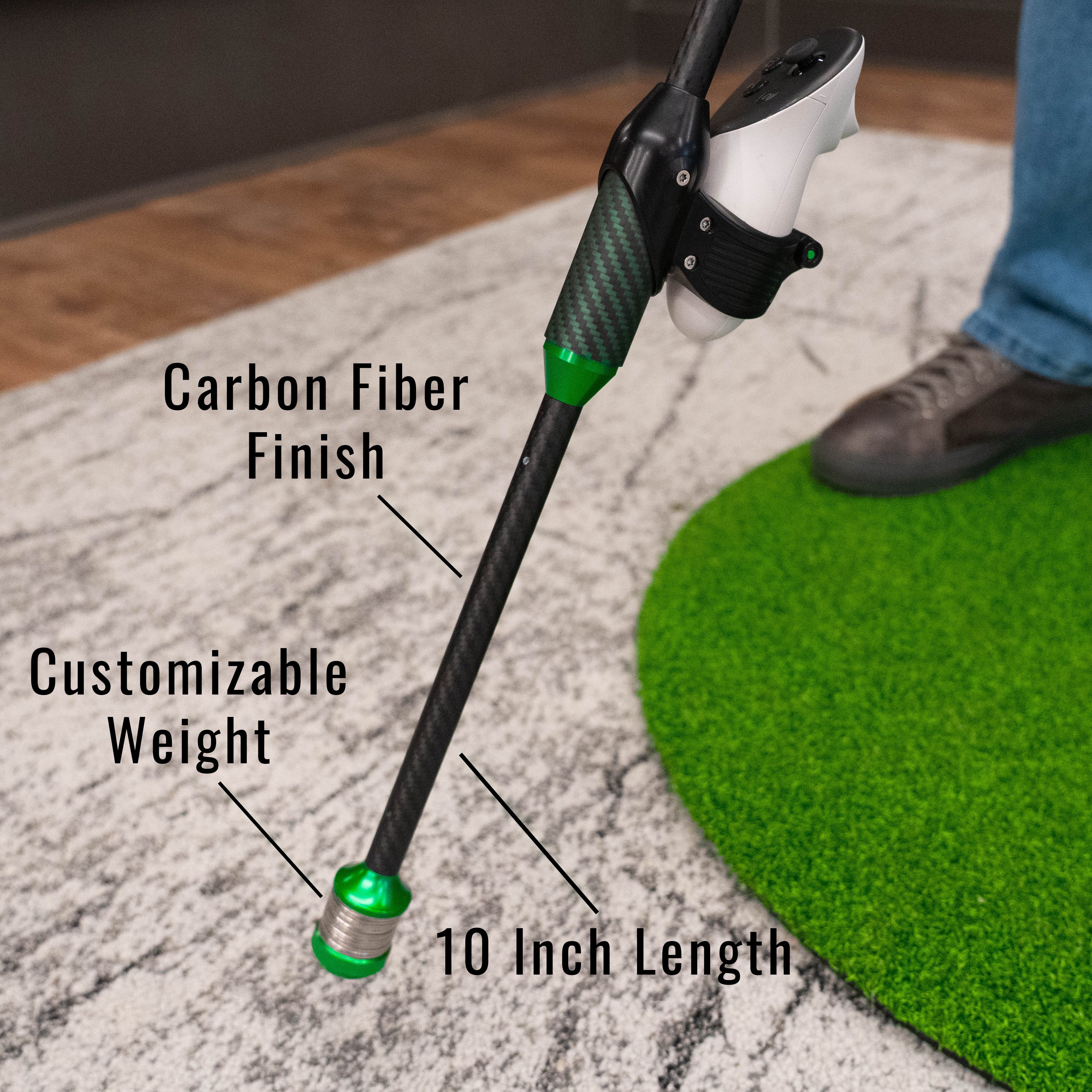 DriVR Elite - Adjustable VR Weighted Golf Club Handle Accessory - Compatible with Quest 2, 3/3s, and Pro